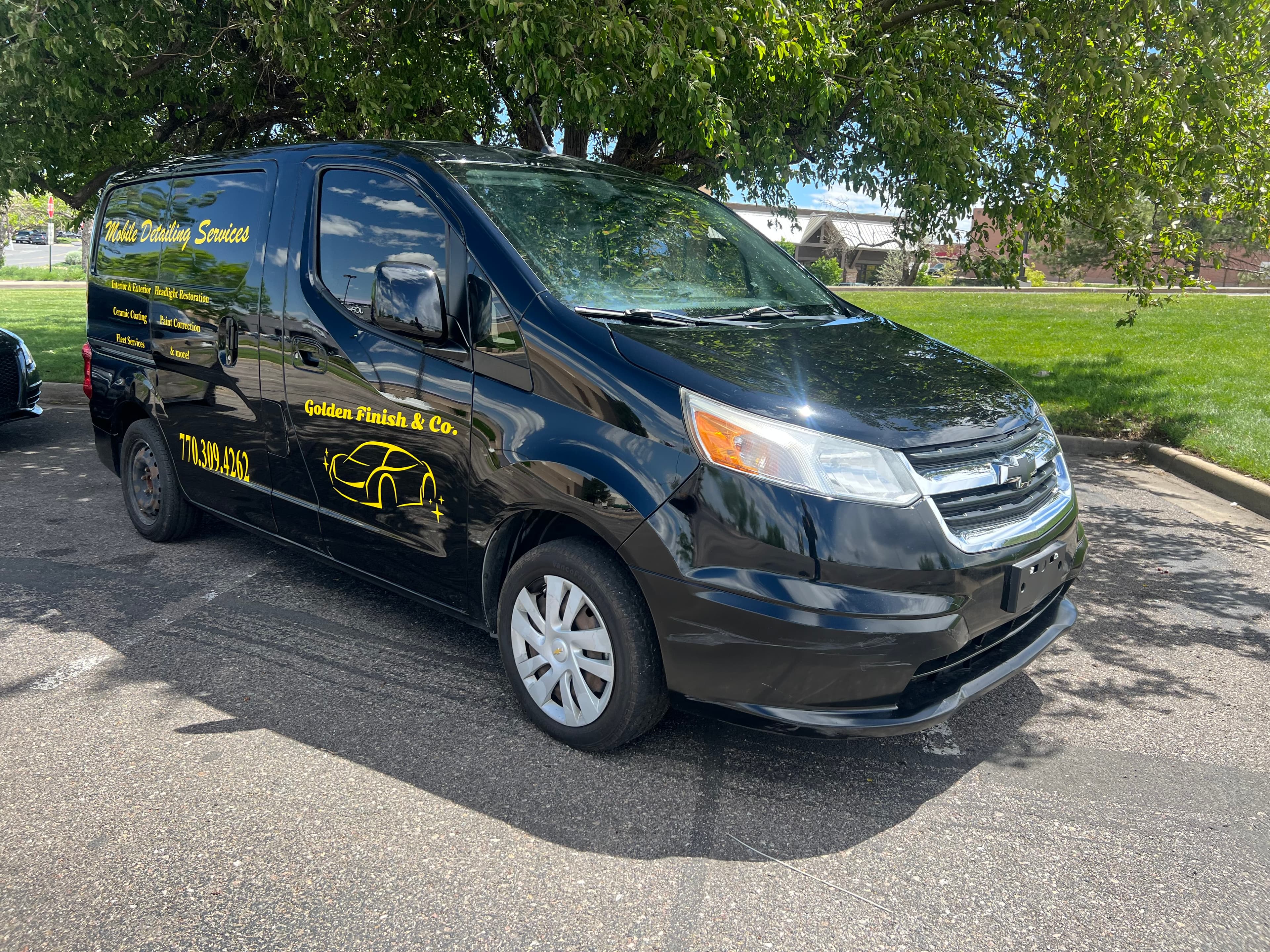 Golden Finish & Co. truck wrap - left