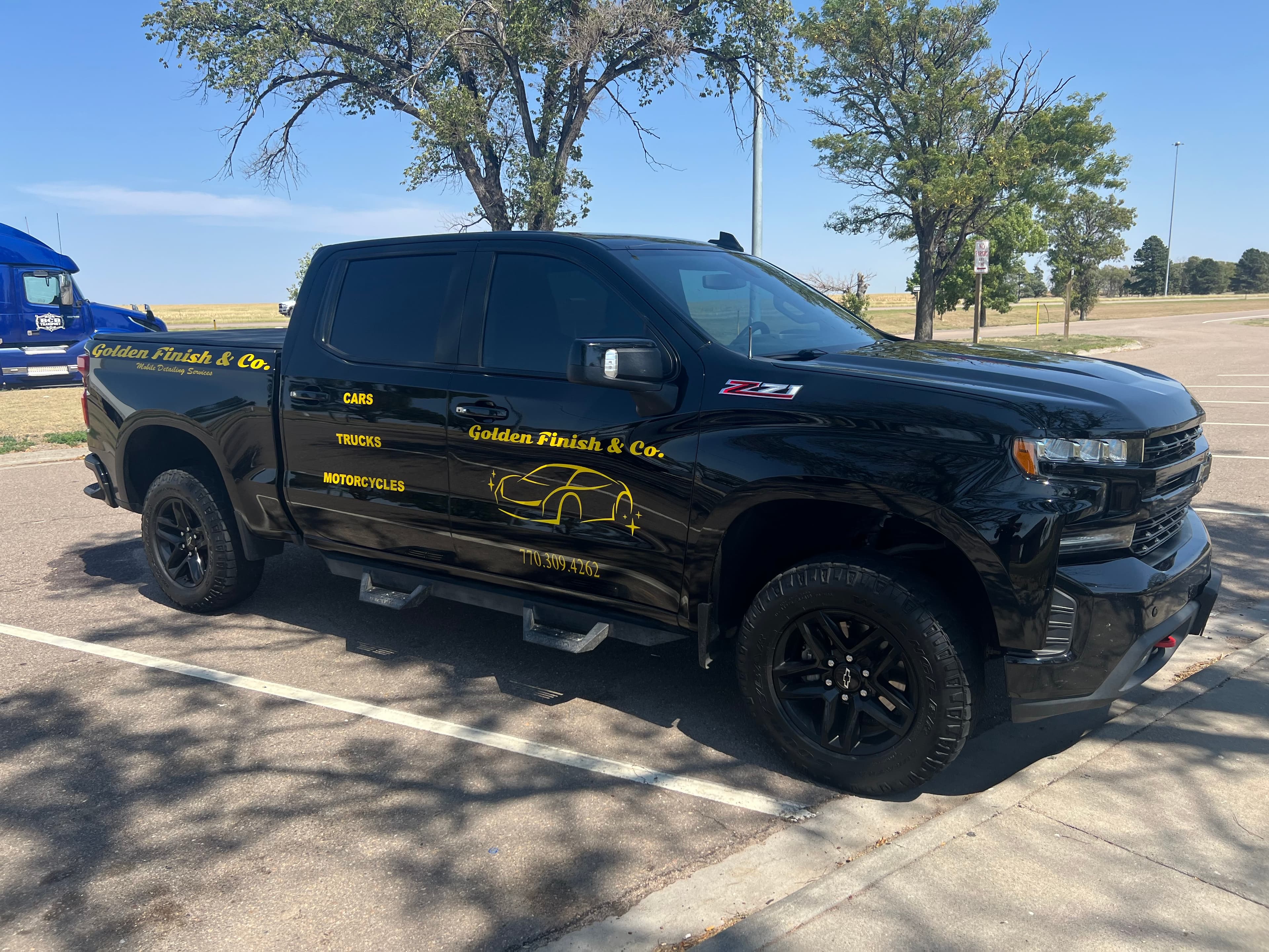 Golden Finish & Co. truck wrap - right